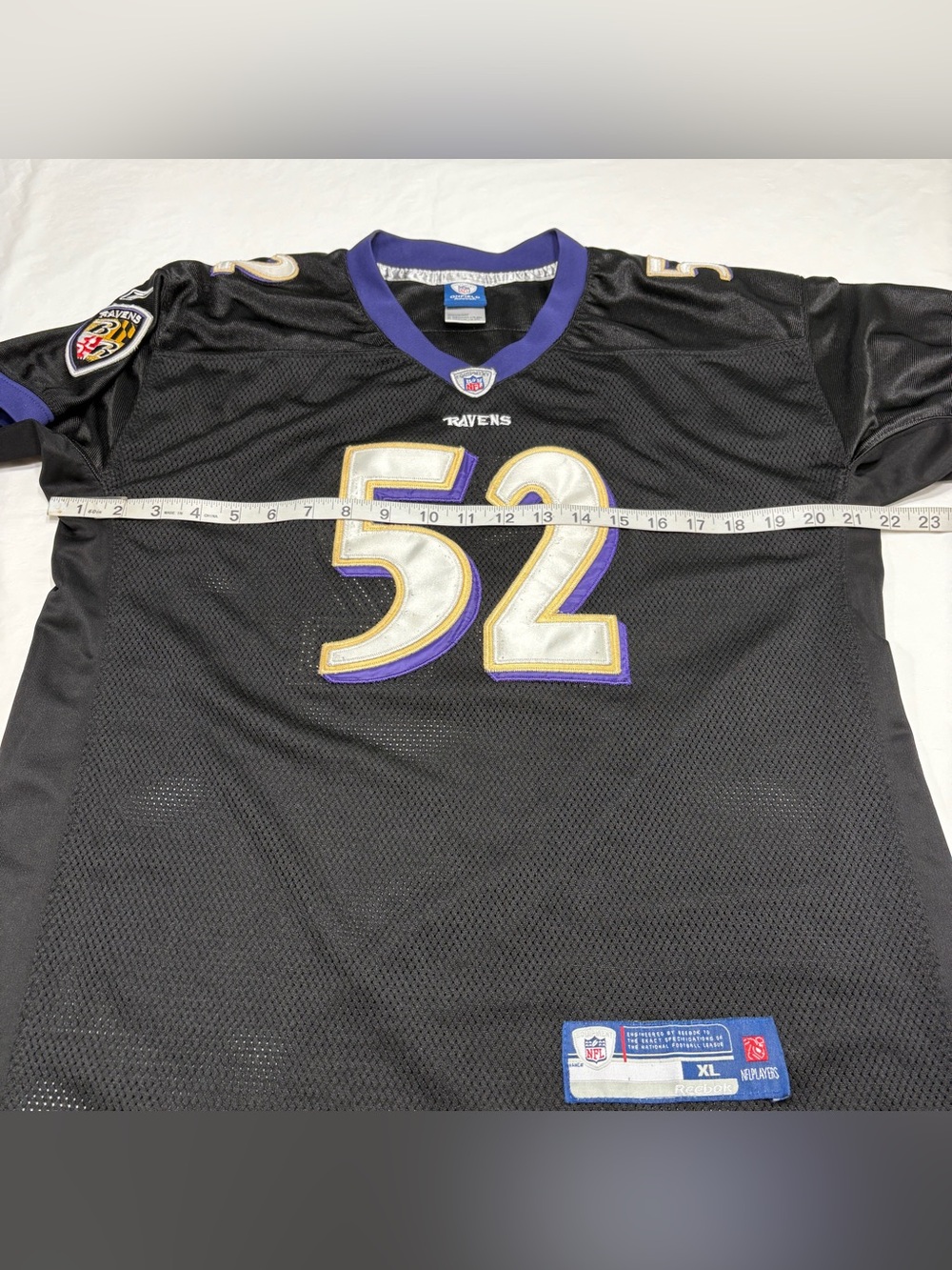 Reebok On Field NFL Baltimore Ravens R. Lewis #52 Jersey Youth Boys XL 18-20 - Picture 5 of 10